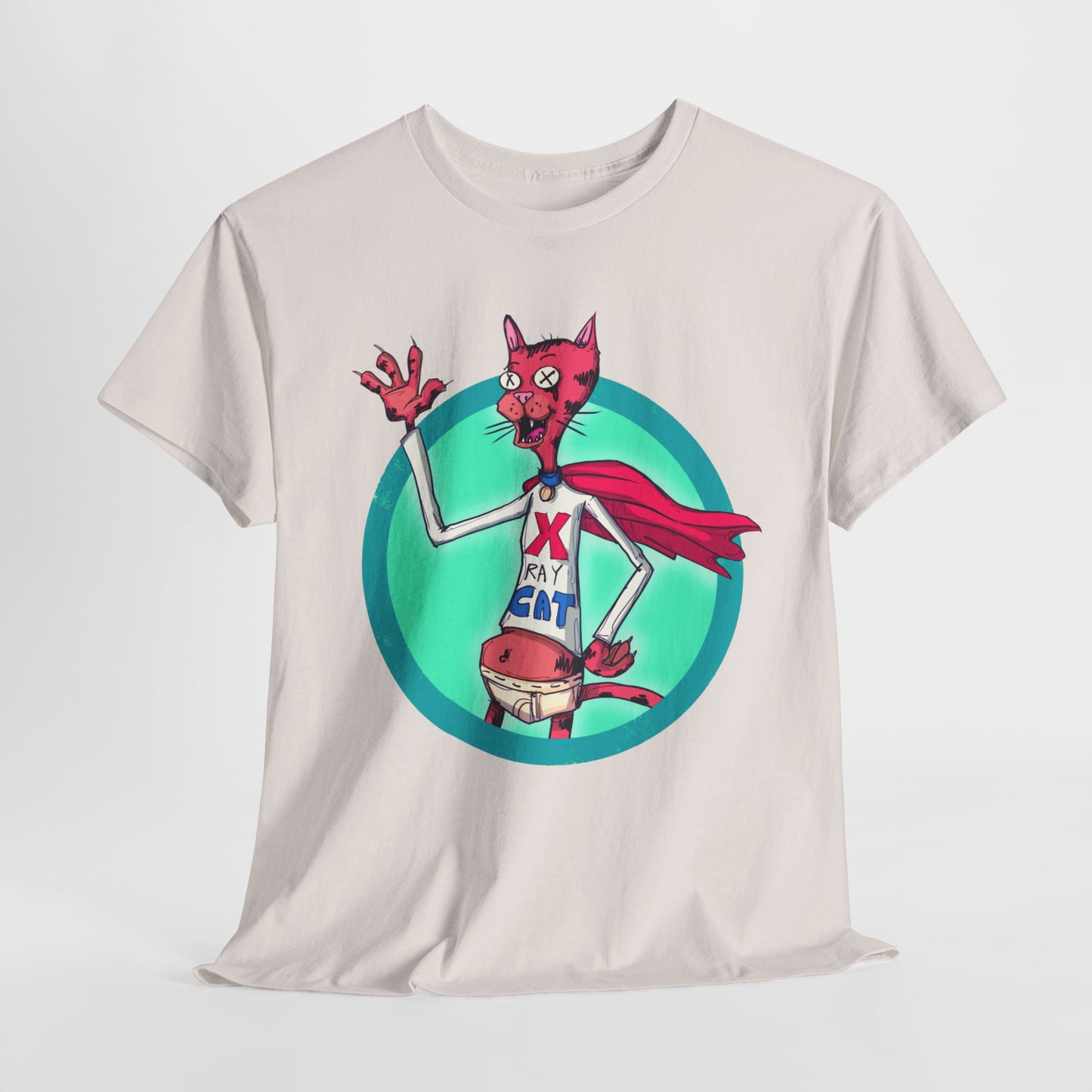 X-Ray Cat Unisex Heavy Cotton Tee