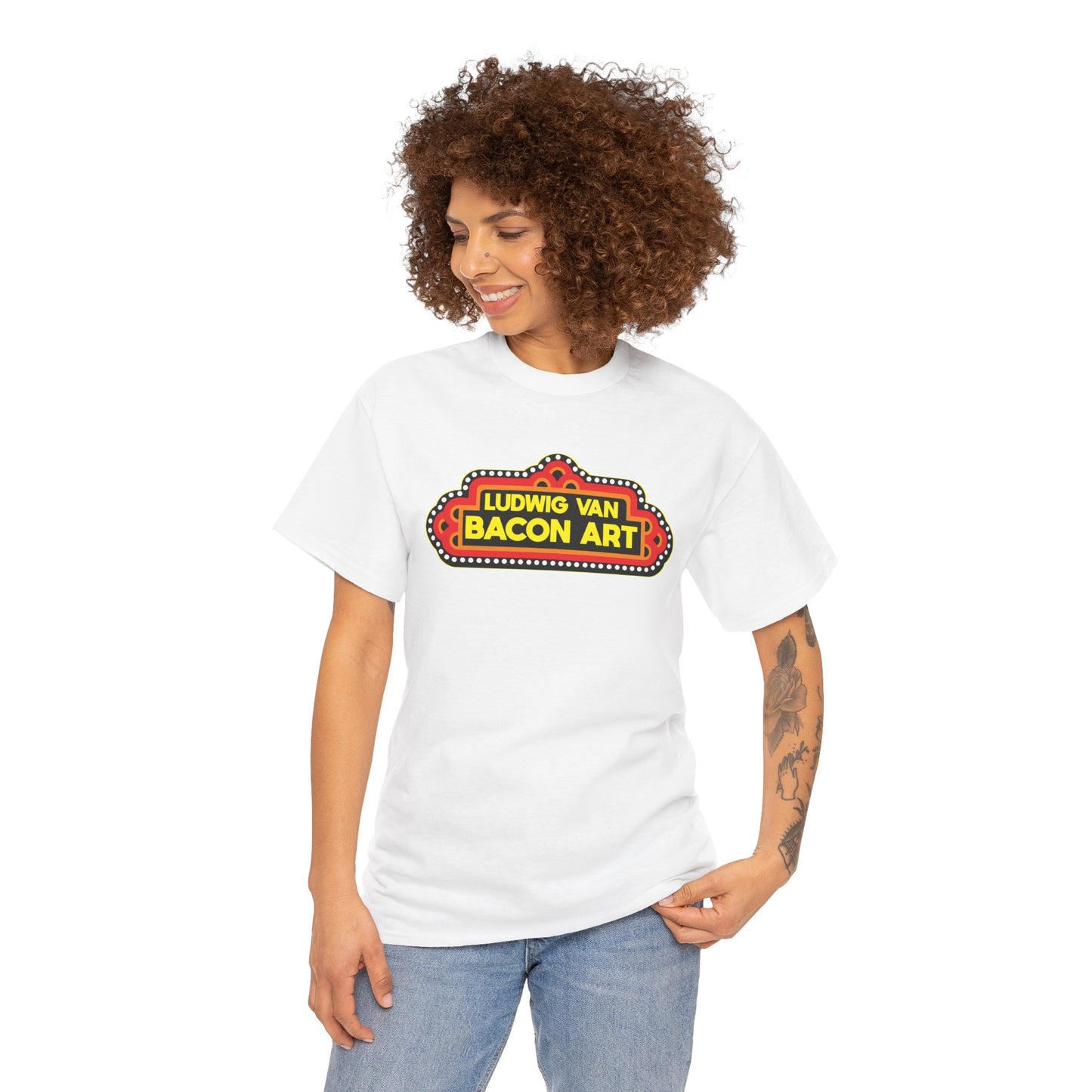 LVB's Pizza Emporium (Front & Back Print) Unisex Heavy Cotton Tee