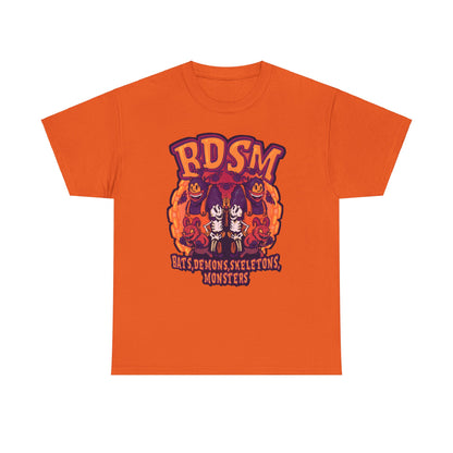 Bats Demons Skeletons Monsters Unisex Heavy Cotton Tee