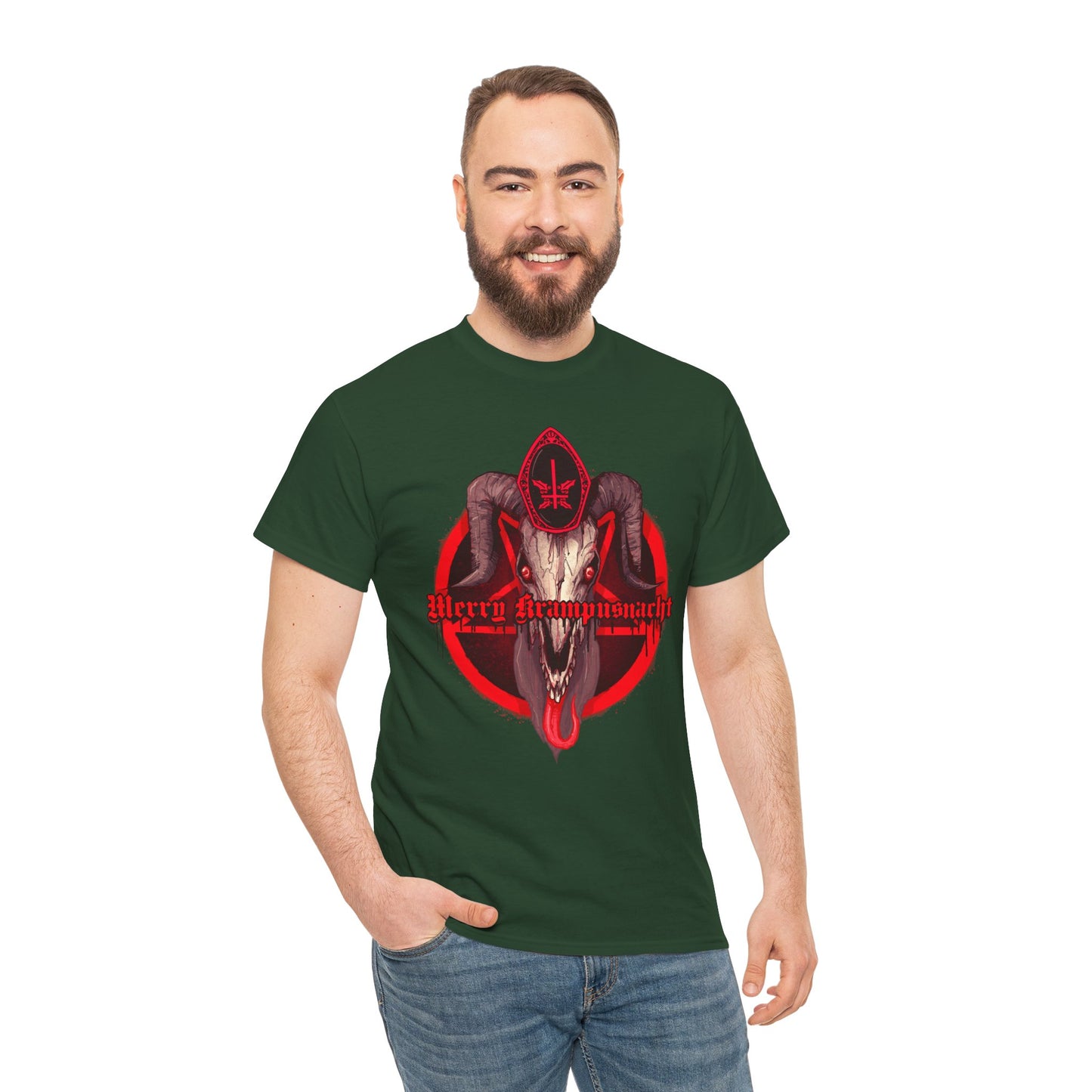 Merry Krampusnacht Unisex Heavy Cotton Tee