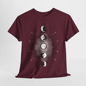 Cat Phases Unisex Heavy Cotton Tee