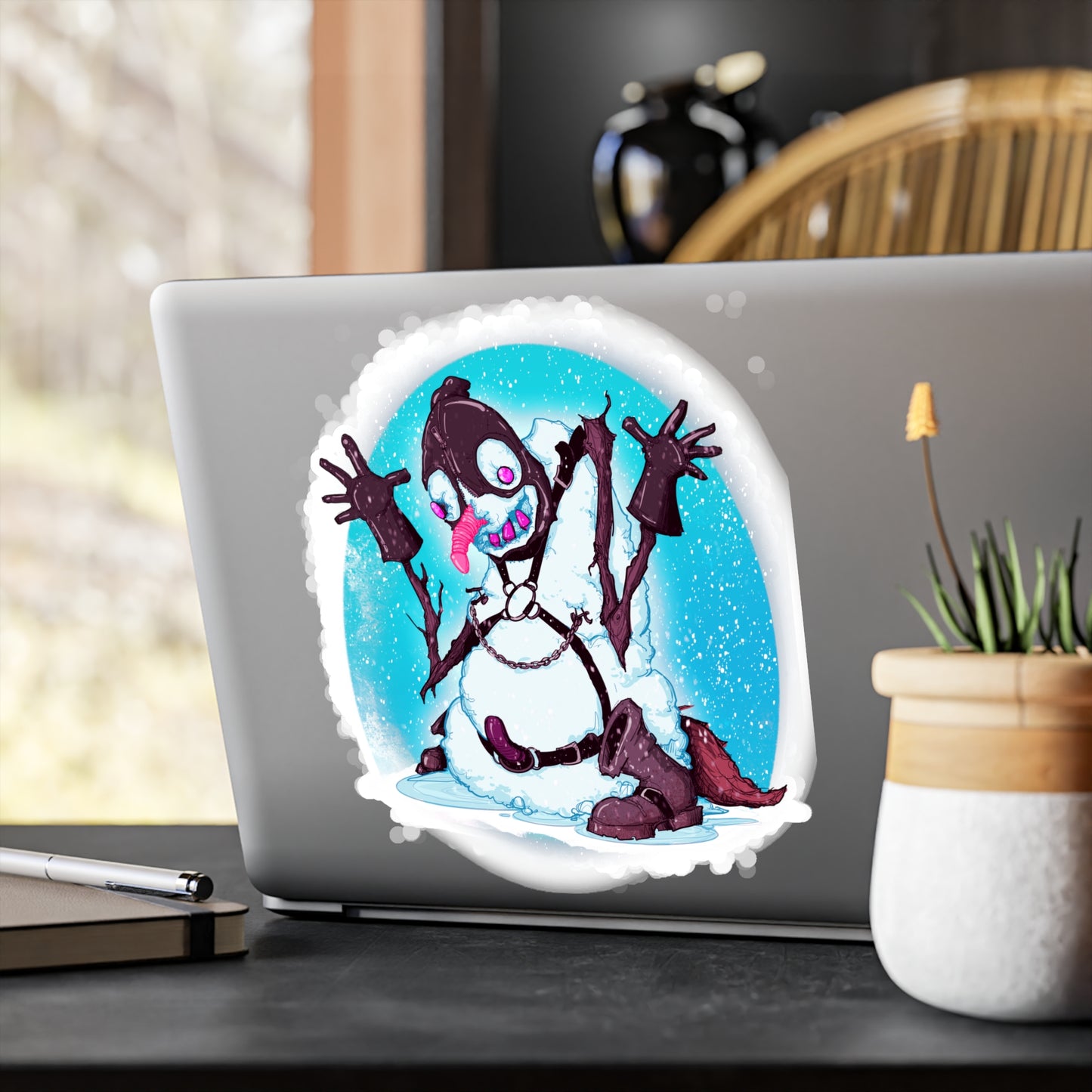 Kinky Snowman Kiss-Cut Vinyl Decal