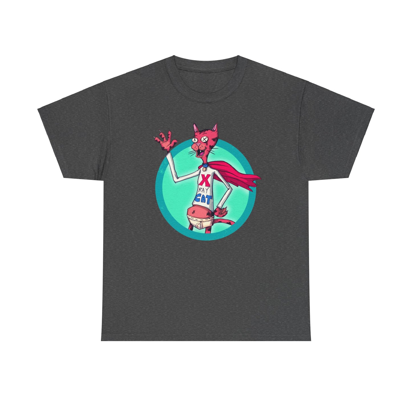 X-Ray Cat Unisex Heavy Cotton Tee