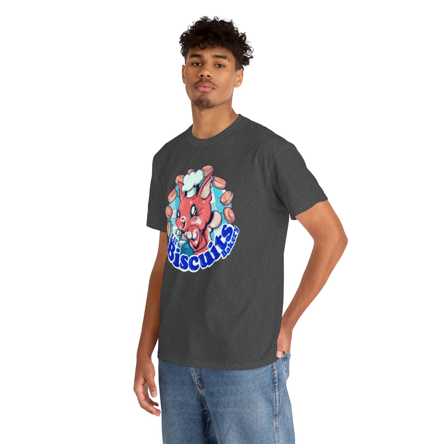 Lil Biscuits Cat Bakery Unisex Heavy Cotton Tee