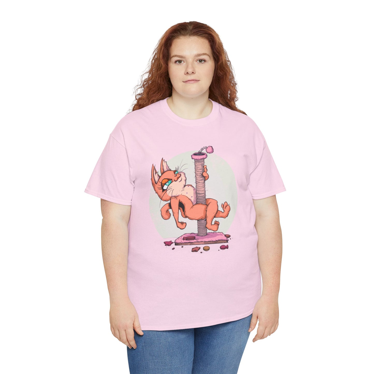 Scratching Pole Unisex Heavy Cotton Tee