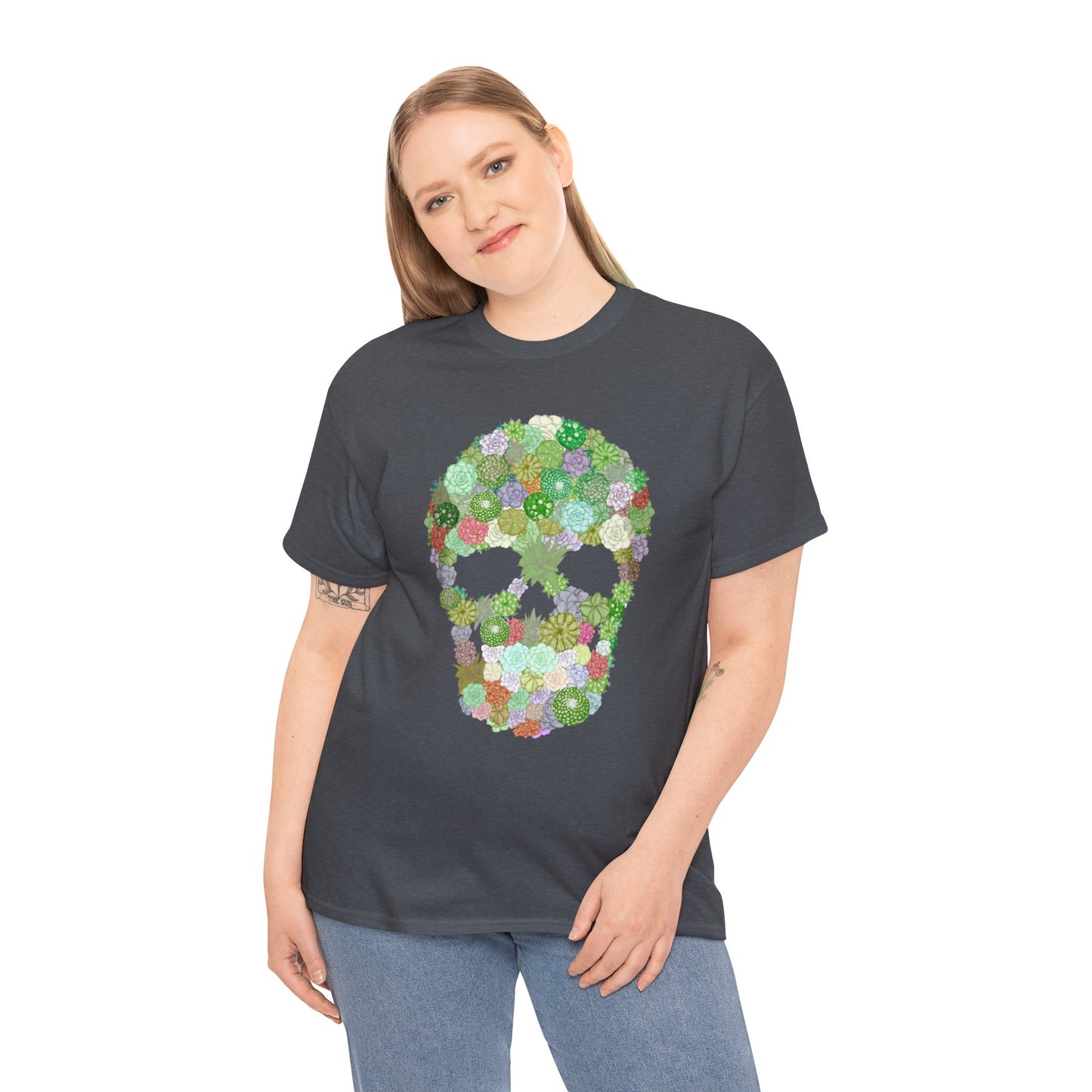 Succulent Skull Unisex Heavy Cotton Tee