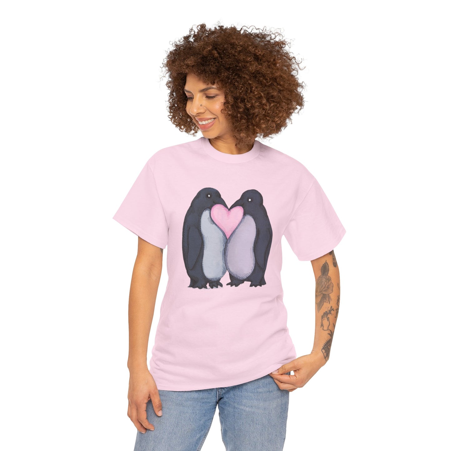 Penguin Kiss Unisex Heavy Cotton Tee
