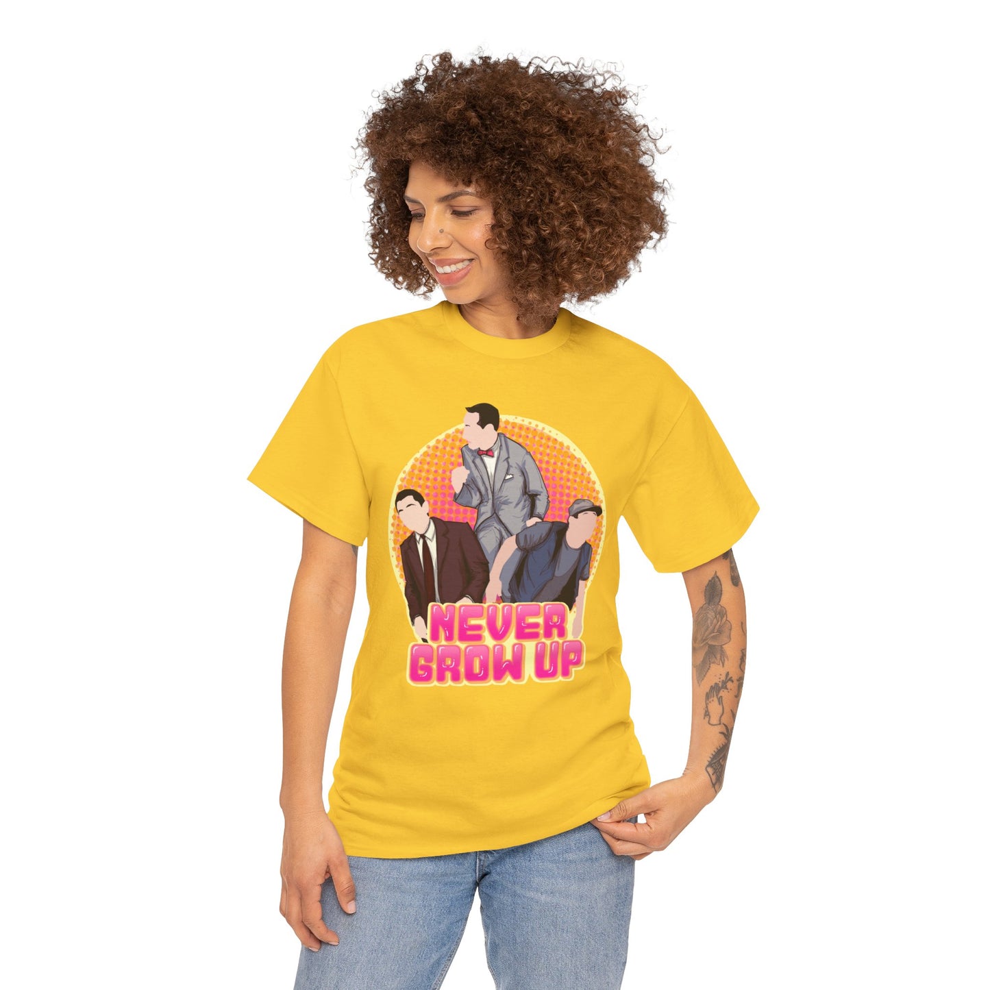 Never Grow Up Unisex Heavy Cotton Tee