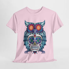 Sugar Skull Owl Unisex Heavy Cotton Tee