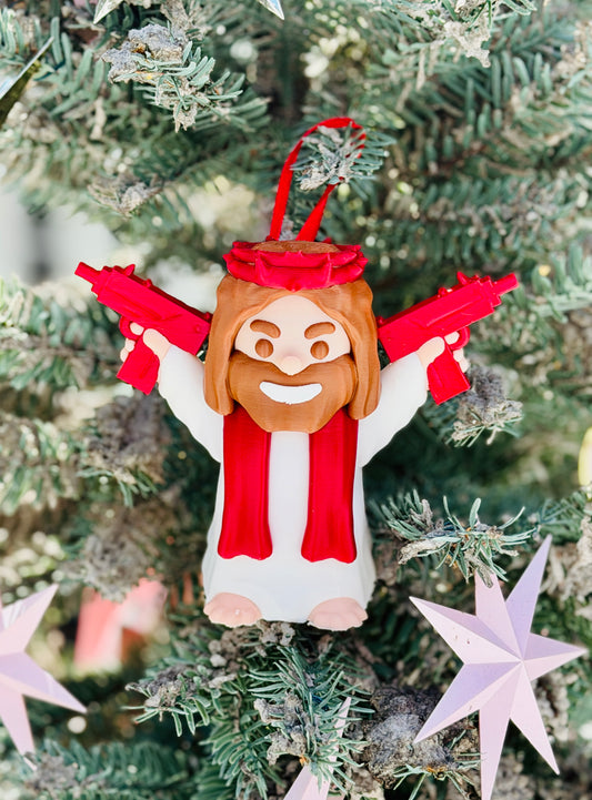Uzi Jesus 3D Print Christmas Tree Ornament