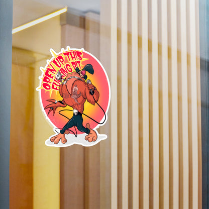 Metal Rooster Kiss-Cut Vinyl Decal