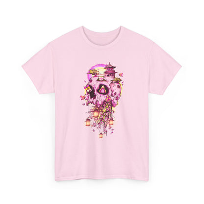 Elemental Skull Cherry Blossom Unisex Heavy Cotton Tee