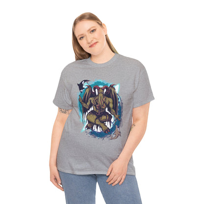 Baphomet Cthulhu Unisex Heavy Cotton Tee