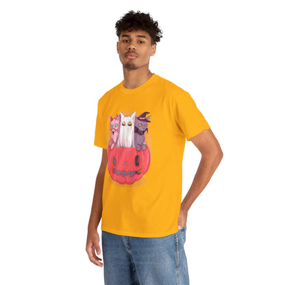Meow-lloween Unisex Heavy Cotton Tee