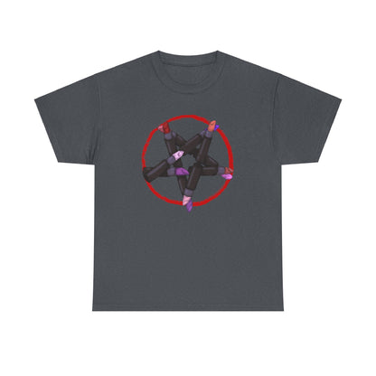 Lipstick Pentagram Unisex Heavy Cotton Tee