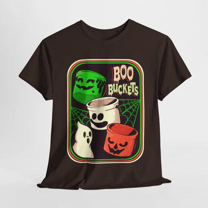 Retro Boo Buckets Unisex Heavy Cotton Tee