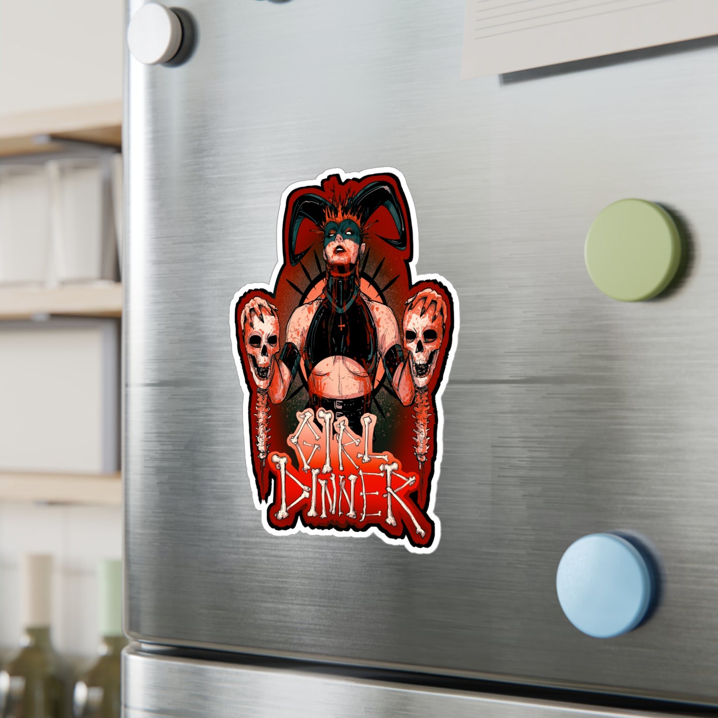 Girl Dinner Kiss-Cut Vinyl Decal