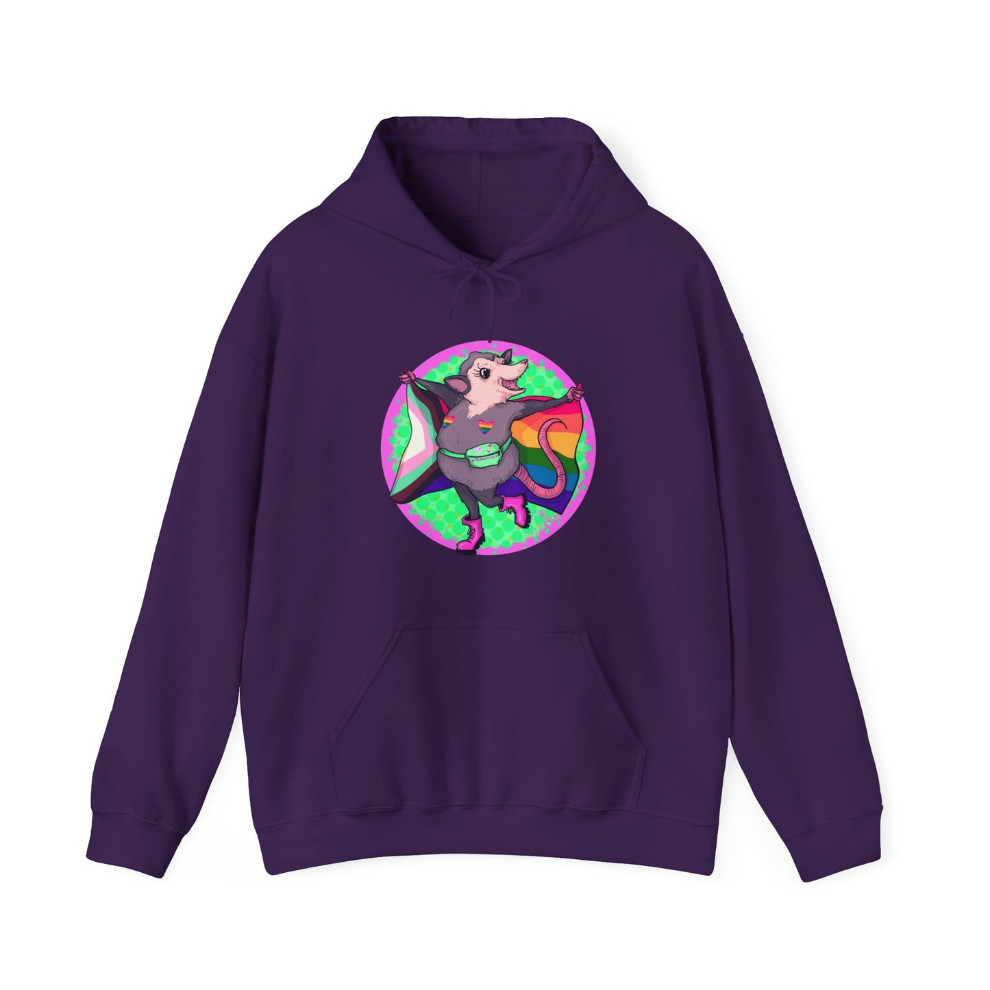 Pride Opossum Unisex Heavy Blend Hooded Sweatshirt
