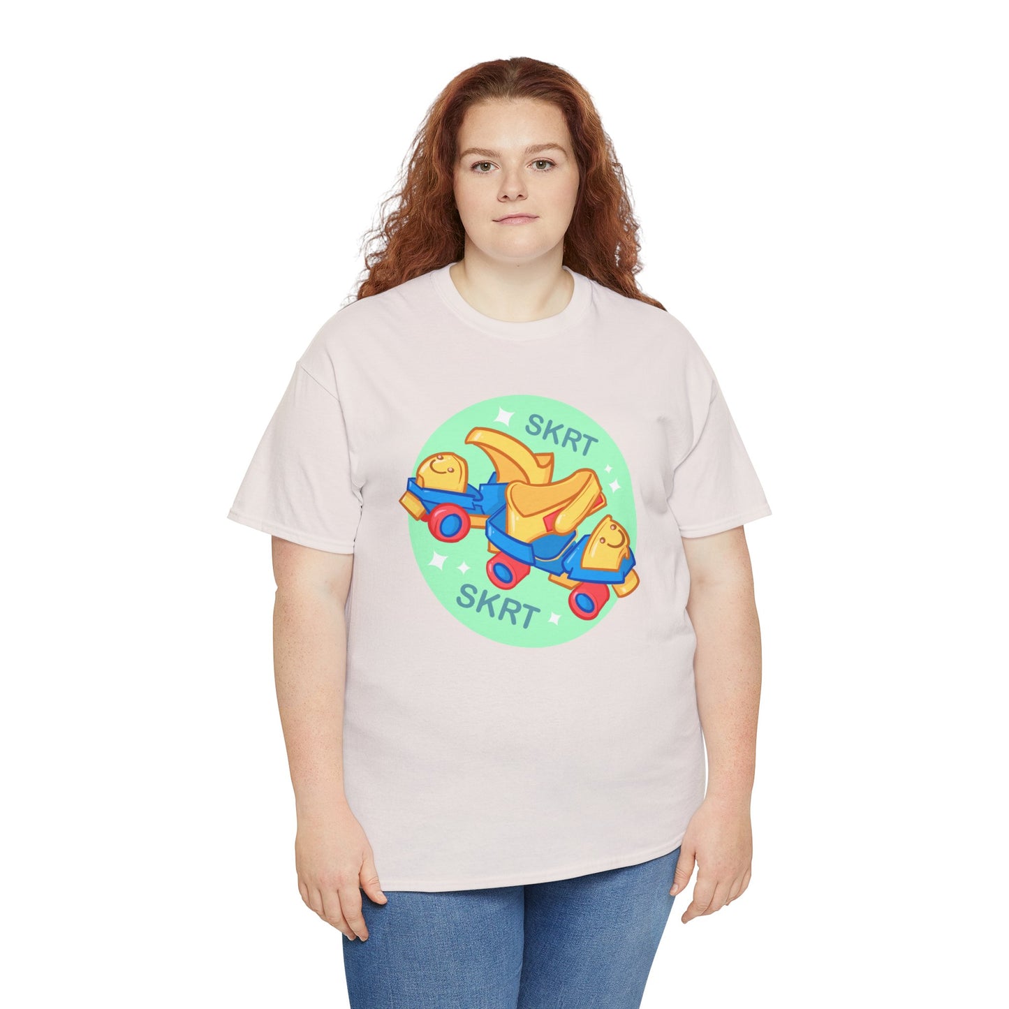 Roller Skates Unisex Heavy Cotton Tee