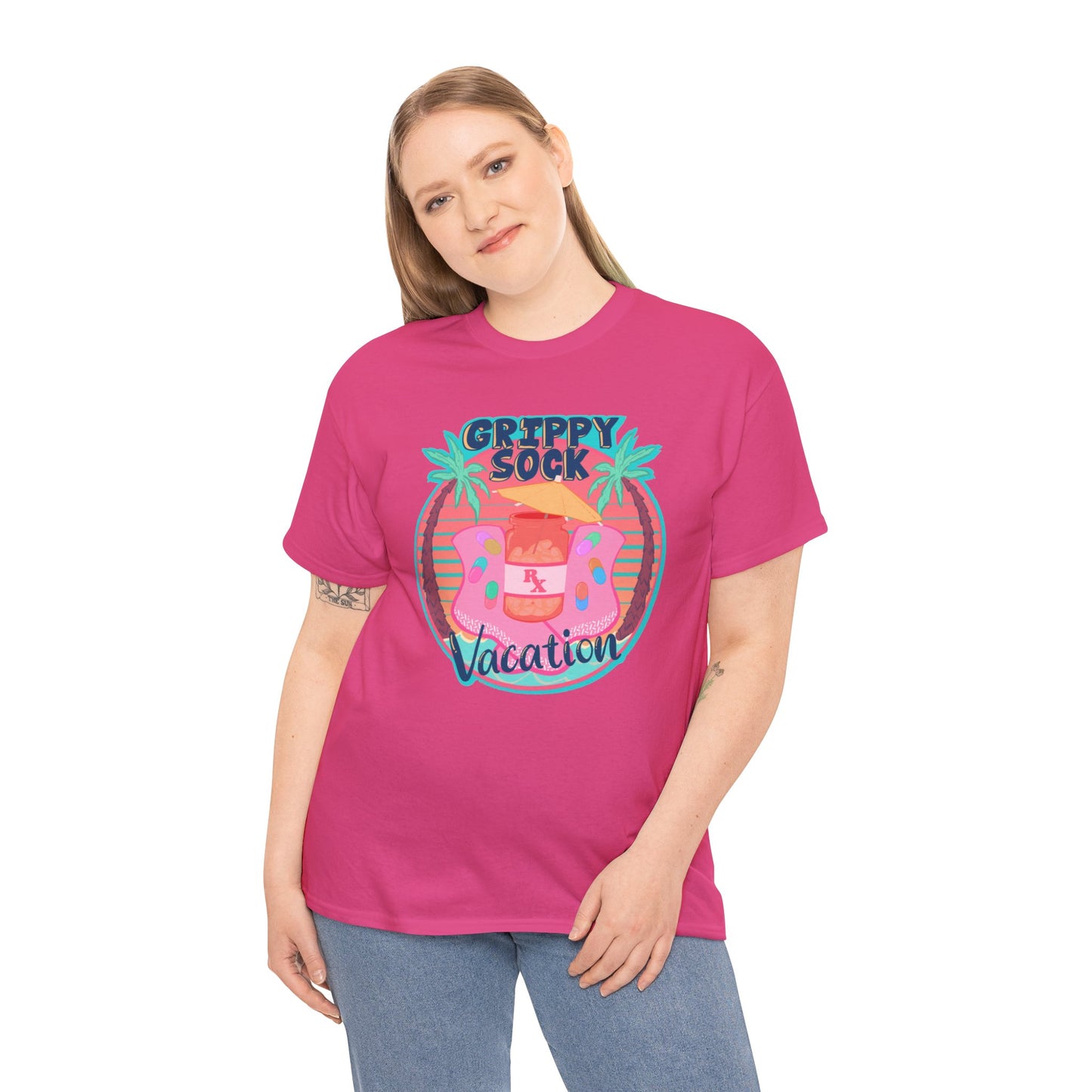 Grippy Sock Vacation Unisex Heavy Cotton Tee