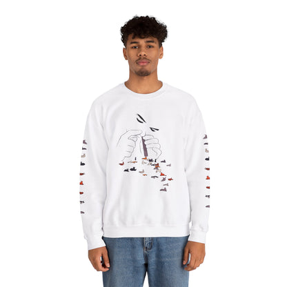 Serotonin Front + Back +Sleeve Print Unisex Heavy Blend Crewneck Sweatshirt