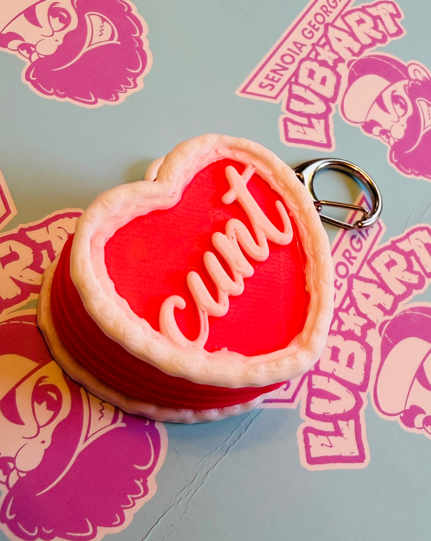 Cake Fidget Clicker Keychain 3D Print