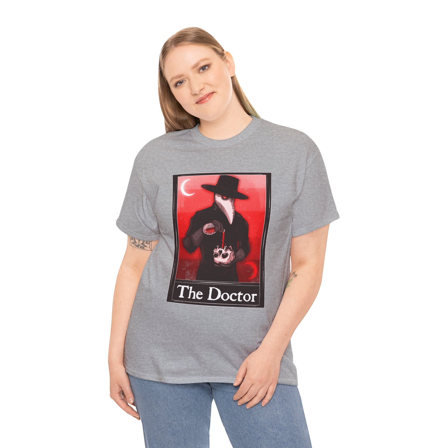 The Doctor Tarot (Front & Back Print) Unisex Heavy Cotton Tee