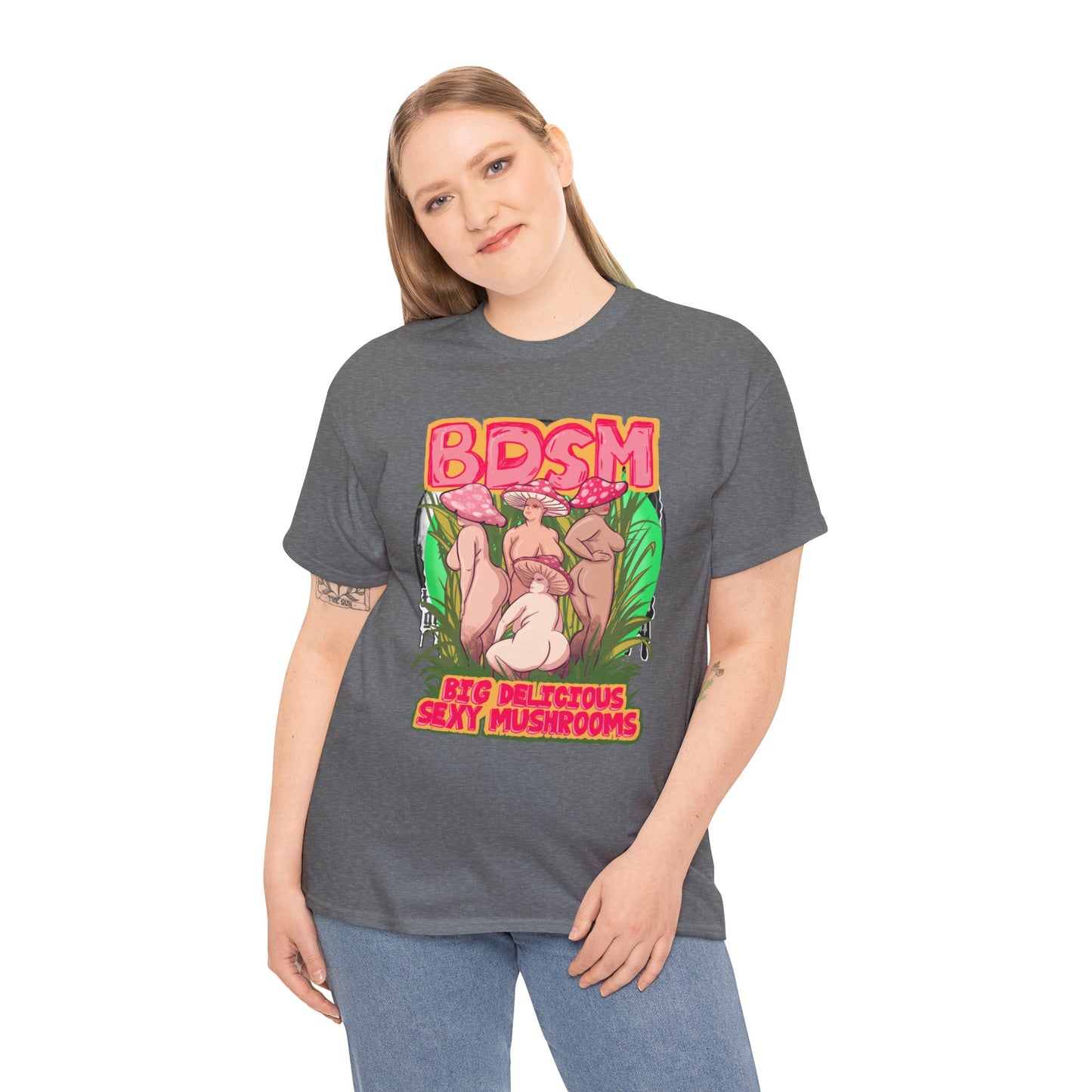 Big Delicious Sexy Mushrooms Unisex Heavy Cotton Tee