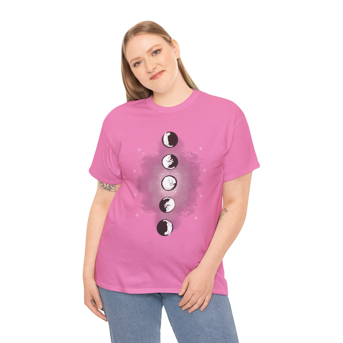 Cat Phases Unisex Heavy Cotton Tee