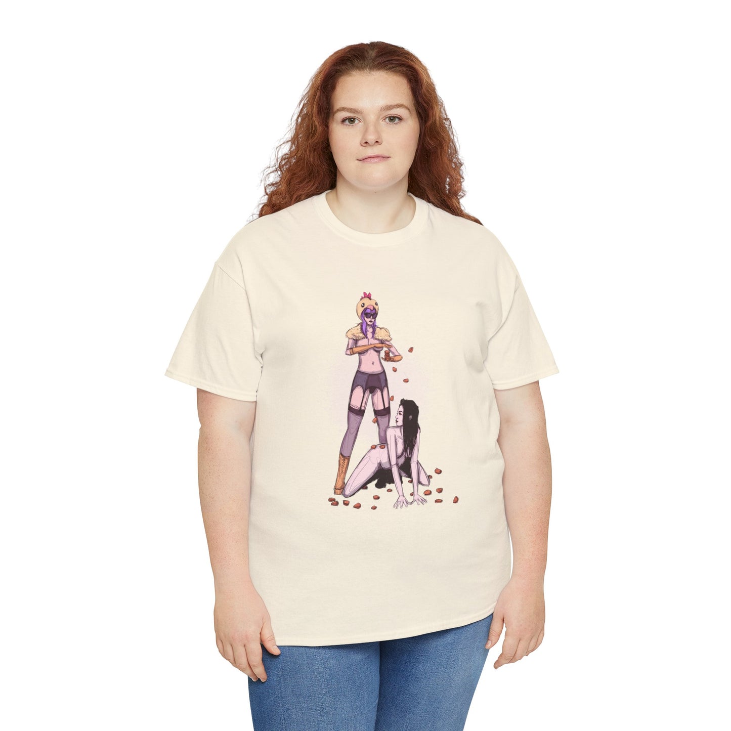 Chicken Nugget Rain Unisex Heavy Cotton Tee