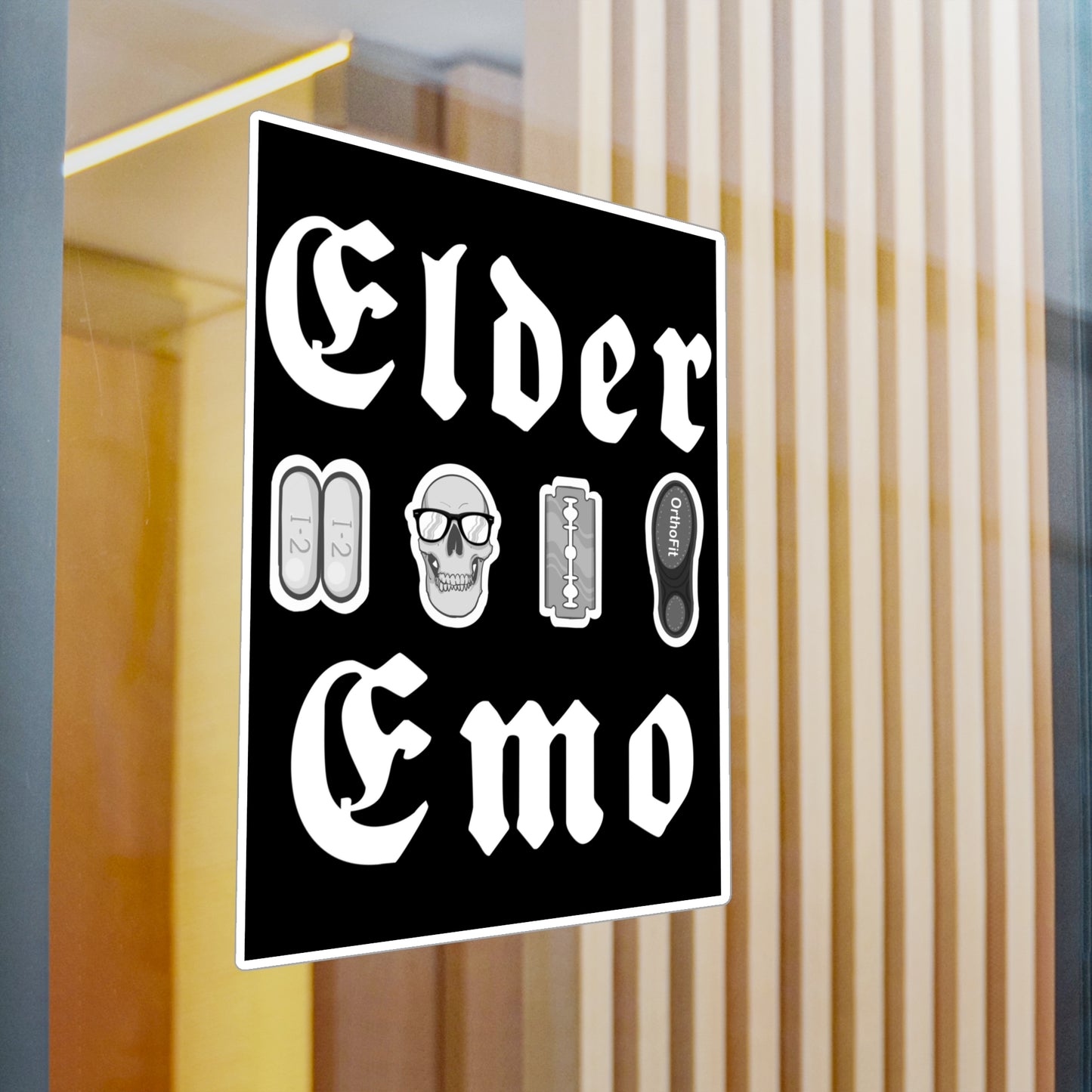 Elder Emo Kiss-Cut Vinyl Decal