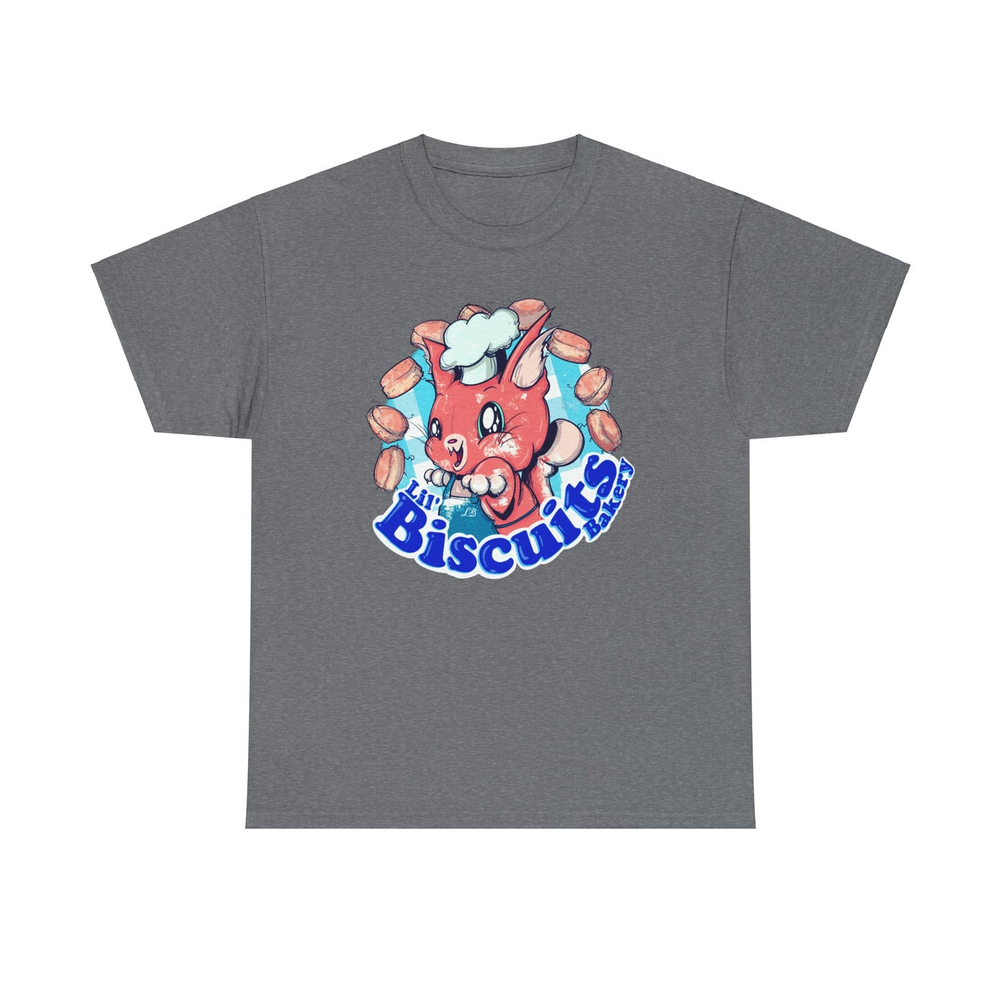 Lil Biscuits Cat Bakery Unisex Heavy Cotton Tee