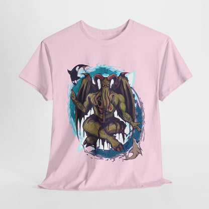Baphomet Cthulhu Unisex Heavy Cotton Tee