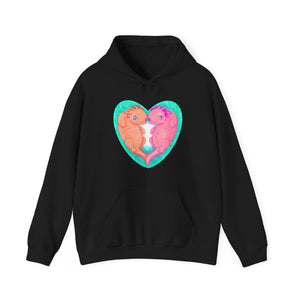 Axolotls In Love  Unisex Heavy Blend Hooded Sweatshirt