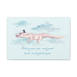 Never Give Up Canvas Gallery Wrapped Art Print