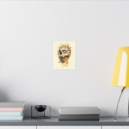 Elemental Skull Honeycore Matte Canvas Stretched