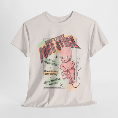 Baby's First Pogo Stick Unisex Heavy Cotton Tee