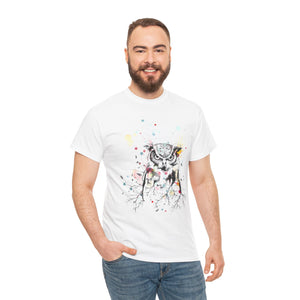 Owl Watercolor Unisex Heavy Cotton Tee