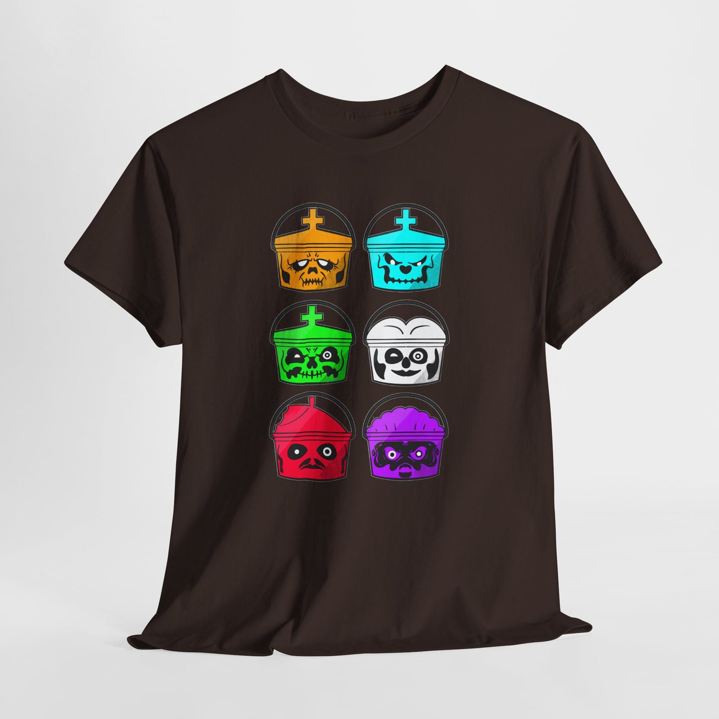 Evil Pope Halloween Pails Unisex Heavy Cotton Tee