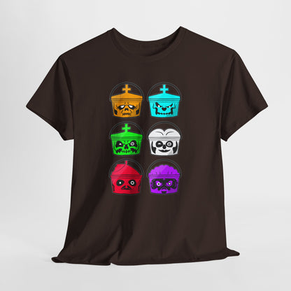 Evil Pope Halloween Pails Unisex Heavy Cotton Tee