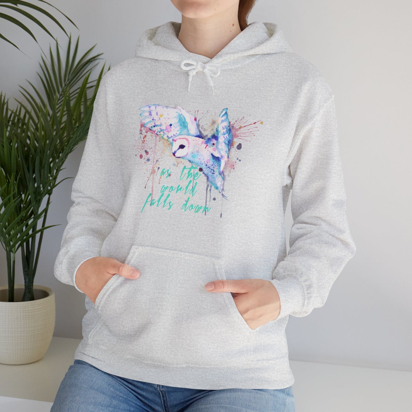 Rainbow Barn Owl (Goblin Variant) Unisex Heavy Blend Hooded Sweatshirt