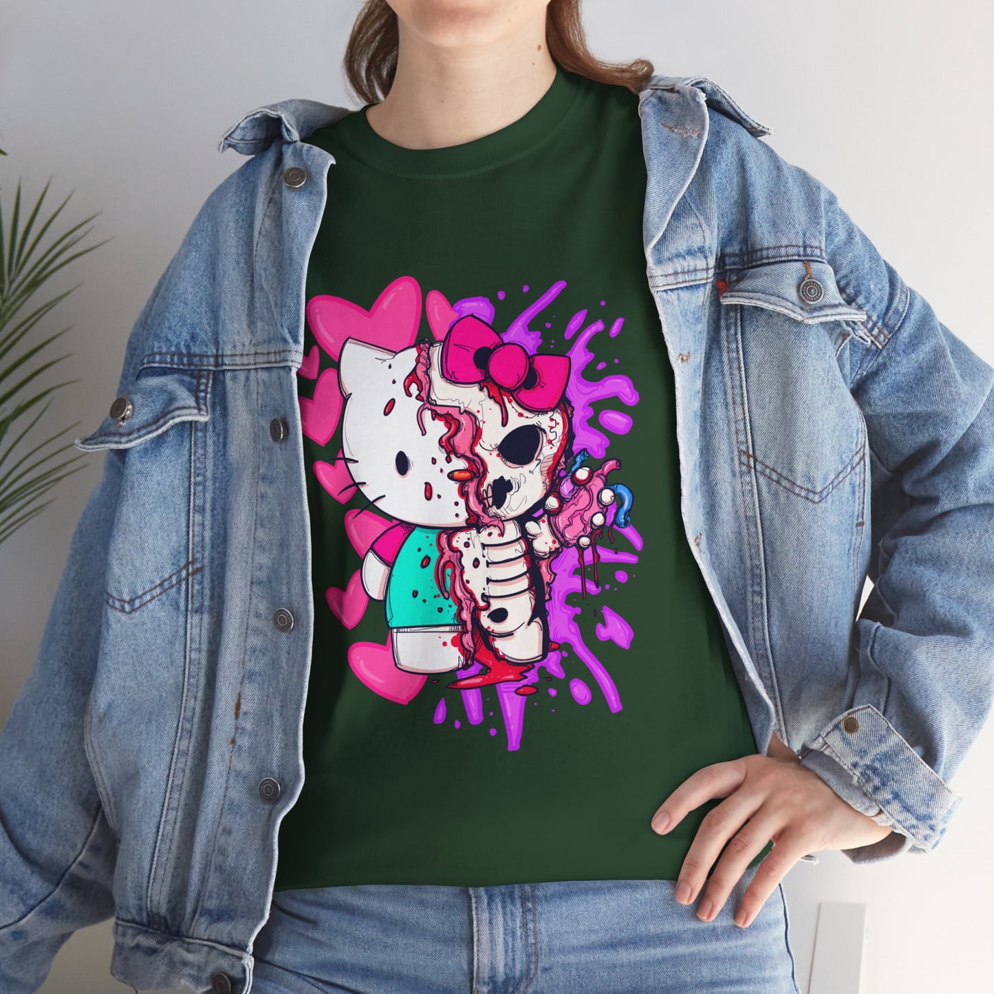 Zombie Kitty Unisex Heavy Cotton Patreon Tee