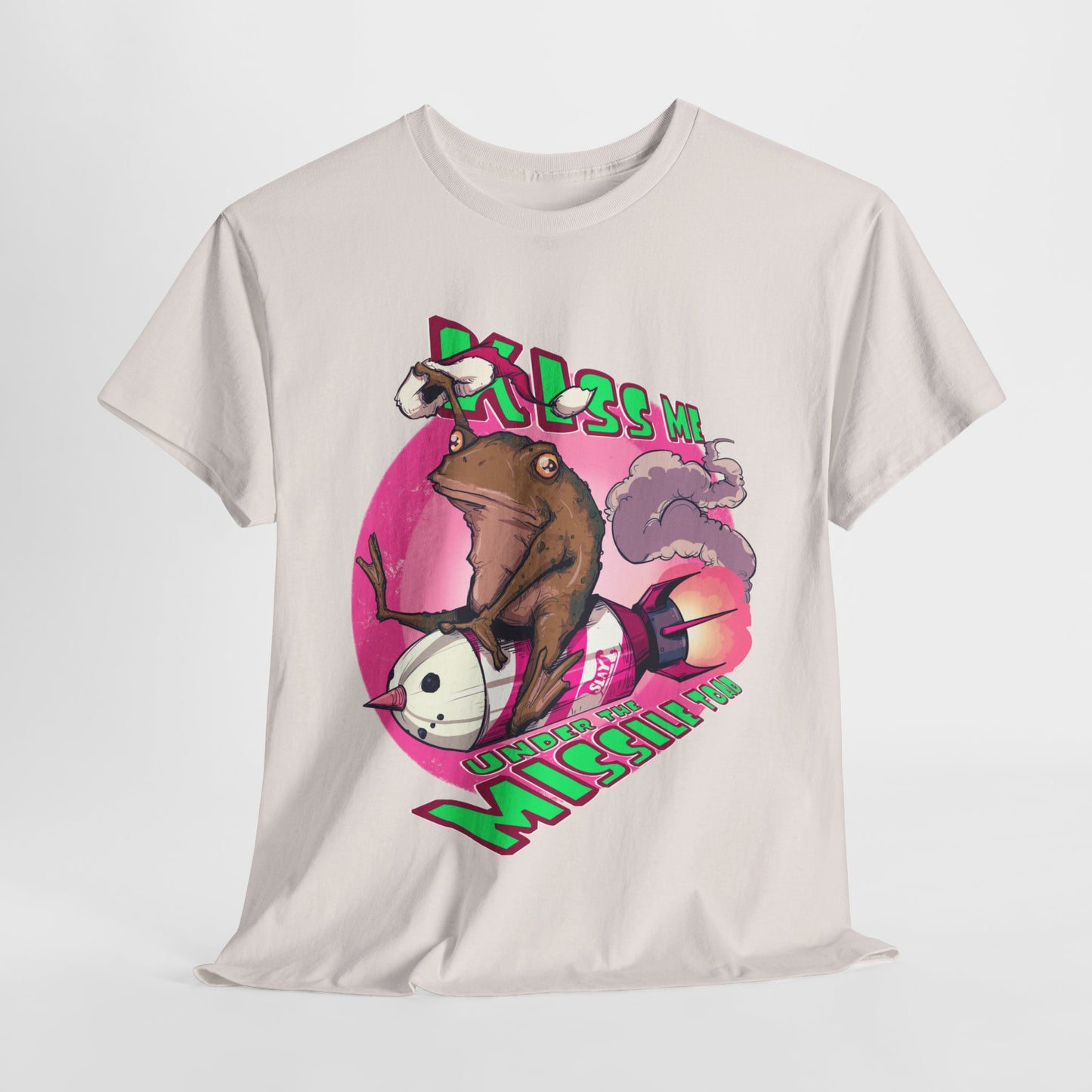 Kiss Me Under The Missile Toad Unisex Heavy Cotton Tee