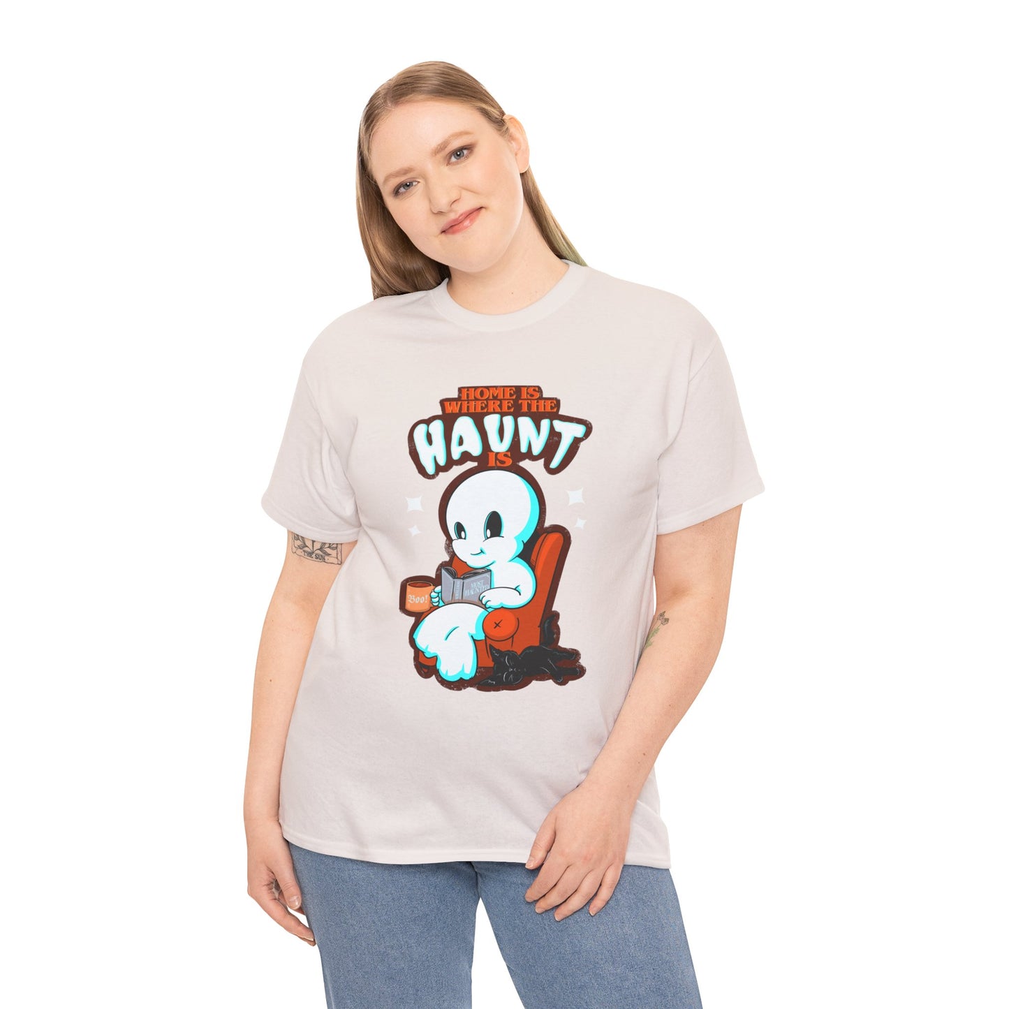 Home Is Where The Haunt Is Unisex Heavy Cotton Tee