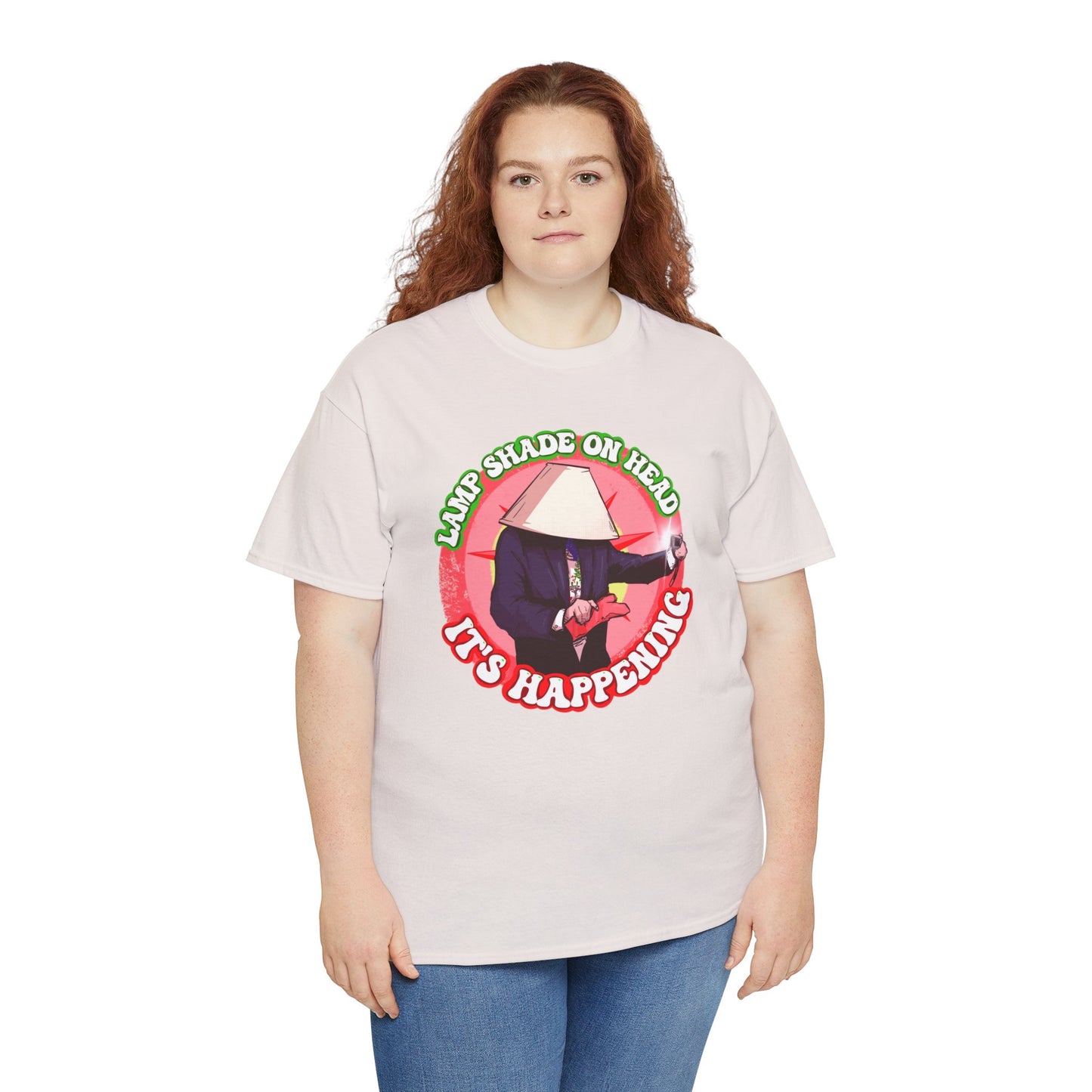 Lampshade On Head Unisex Heavy Cotton Tee