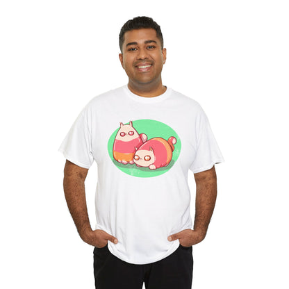 Candy Corn Cats Unisex Heavy Cotton Tee