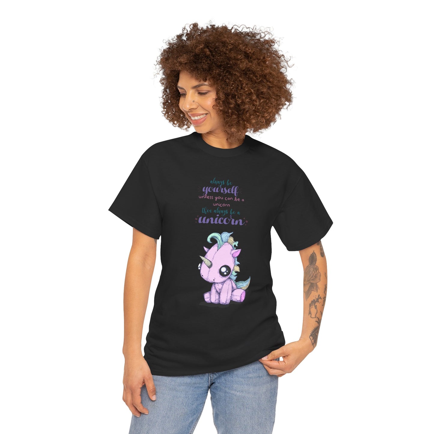 Be Yourself Unicorn Unisex Heavy Cotton Tee