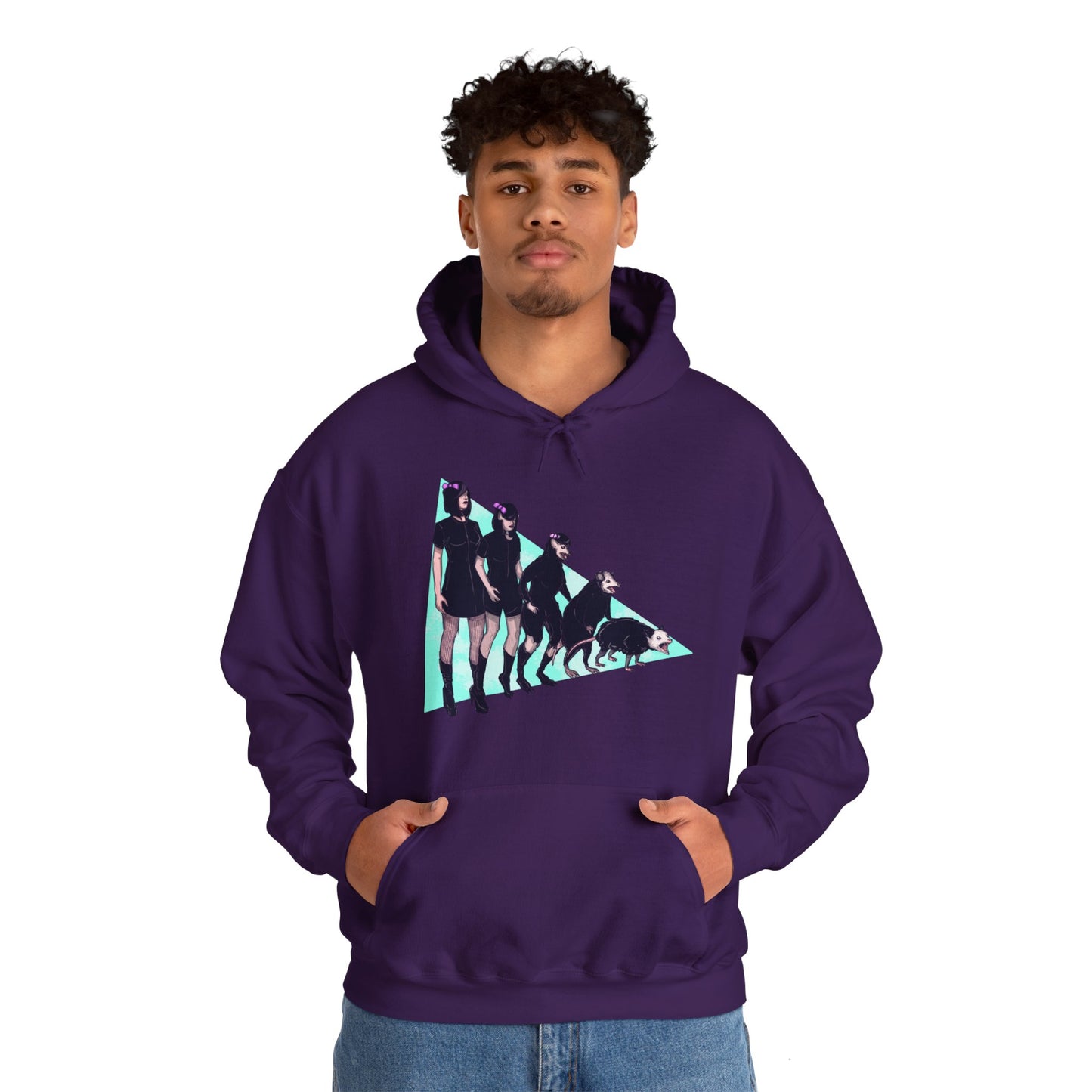 Opossum Girl Unisex Heavy Blend Hooded Sweatshirt