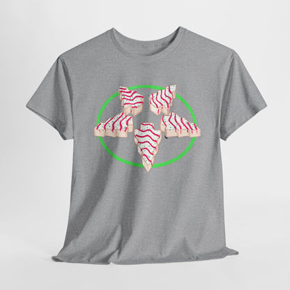 Christmas Tree Pentagram Cake Unisex Heavy Cotton Tee