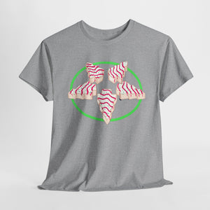 Christmas Tree Pentagram Cake Unisex Heavy Cotton Tee